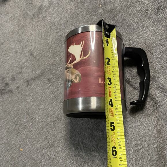 LL Bean Coffee Mug Tin Metal Cup Camping Outdoors Office Work Travel Moose - Picture 8 of 11